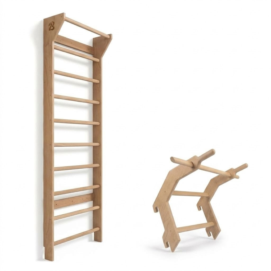 Baréa Combo: Swedish ladder (wall bar) with Pull-Up Bar Extension